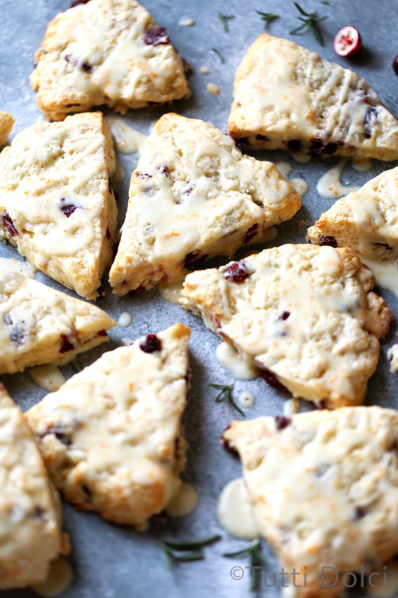 Cranberry Orange Cream Scones