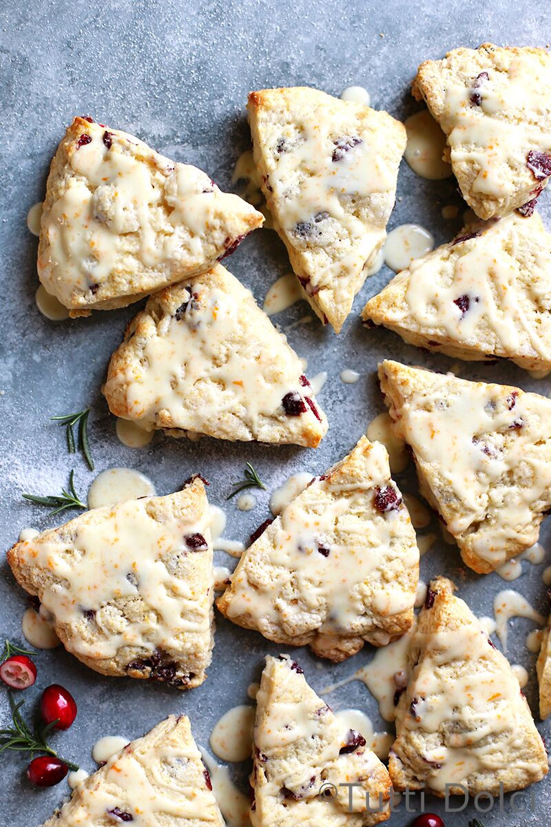 Cranberry Orange Cream Scones