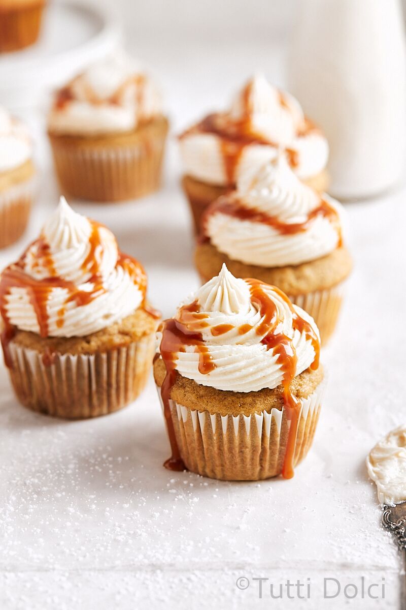 Salted Caramel Banana Cupcakes