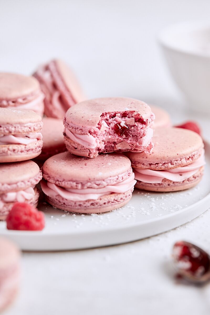 Raspberry Cheesecake Macarons