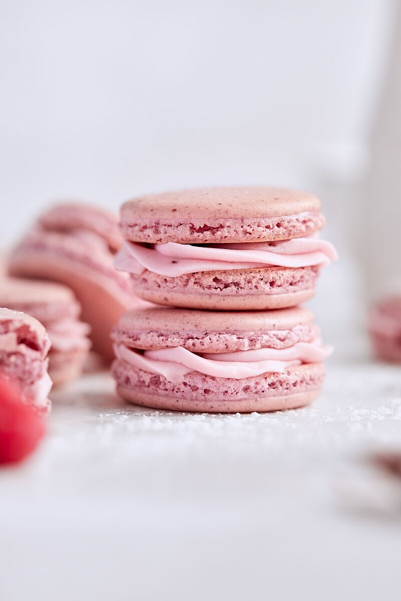 Raspberry Cheesecake Macarons