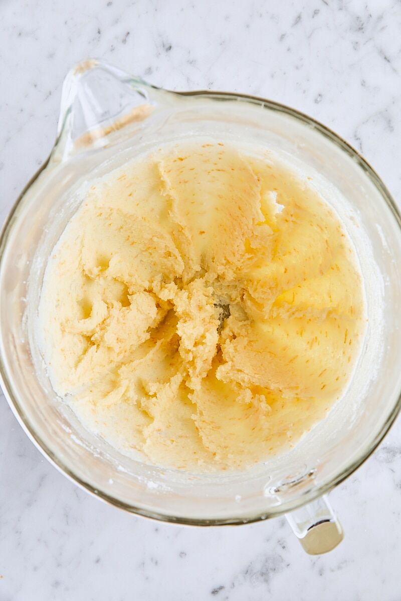 Butter and orange-sugar mixed together until soft and creamy