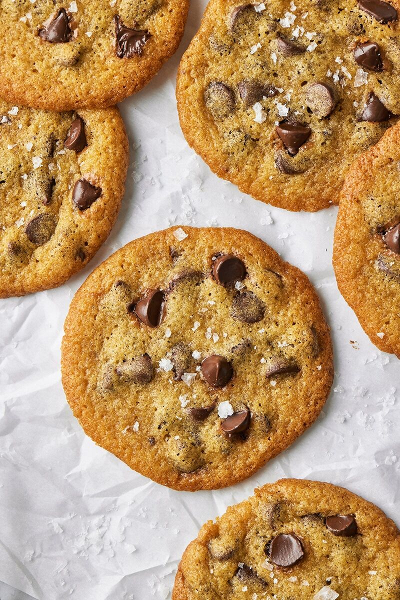 Thin Crispy Chocolate Chip Cookies