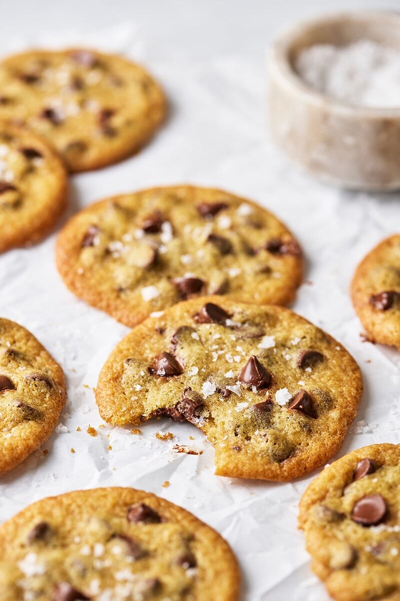 Thin Crispy Chocolate Chip Cookies