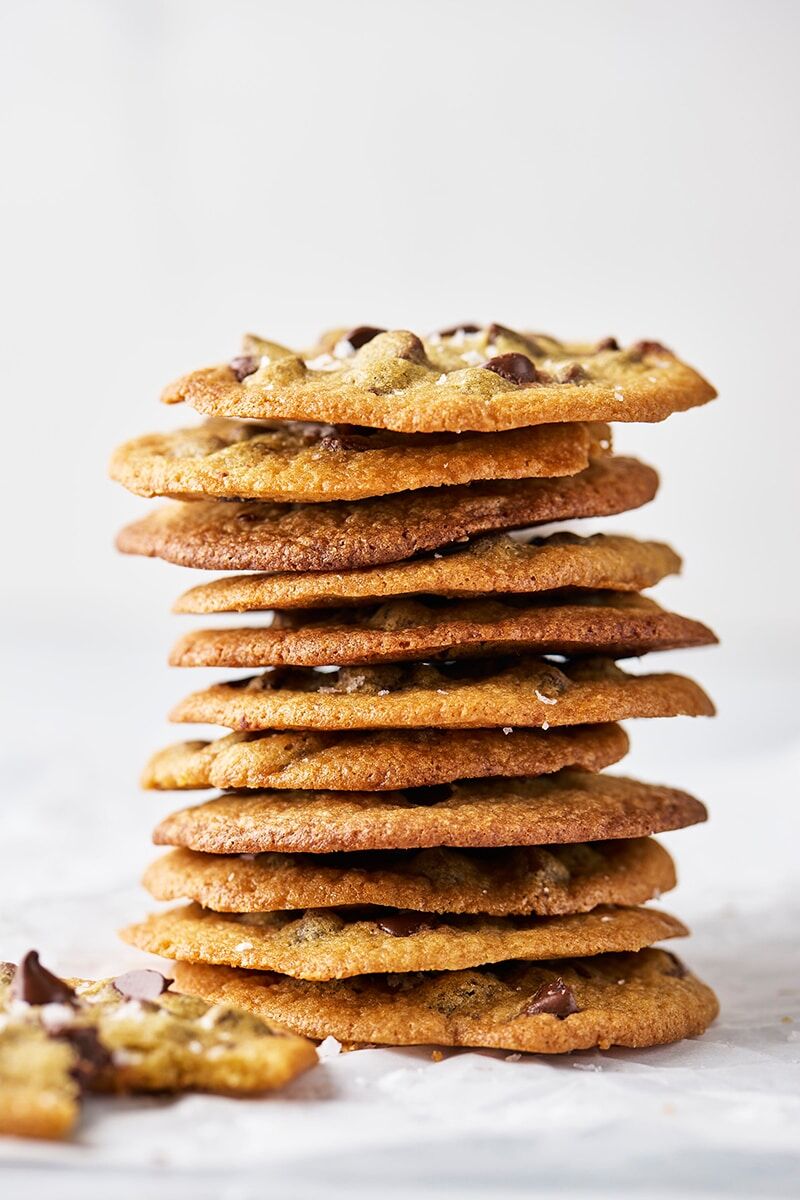 Thin Crispy Chocolate Chip Cookies