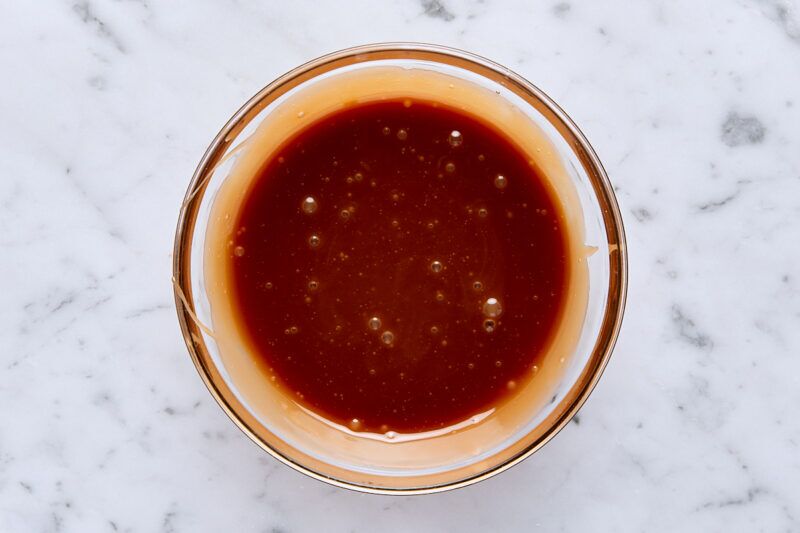 Salted caramel in glass bowl