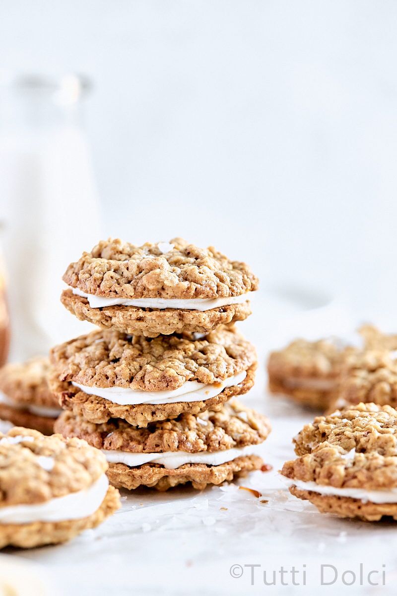 Caramel Pecan Oatmeal Creme Pies
