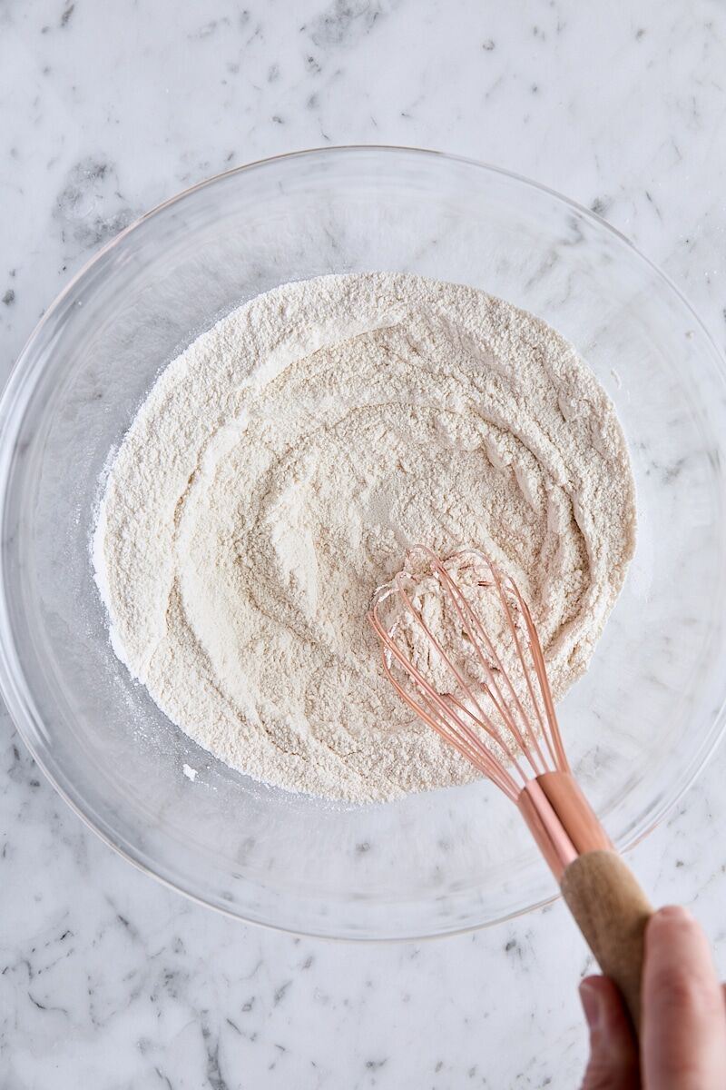 Dry ingredients whisked together in a large bowl