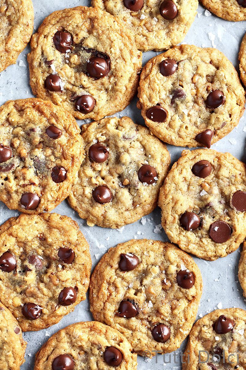 Chocolate Toffee Oatmeal Cookies