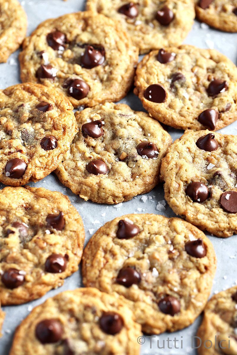 Chocolate Toffee Oatmeal Cookies