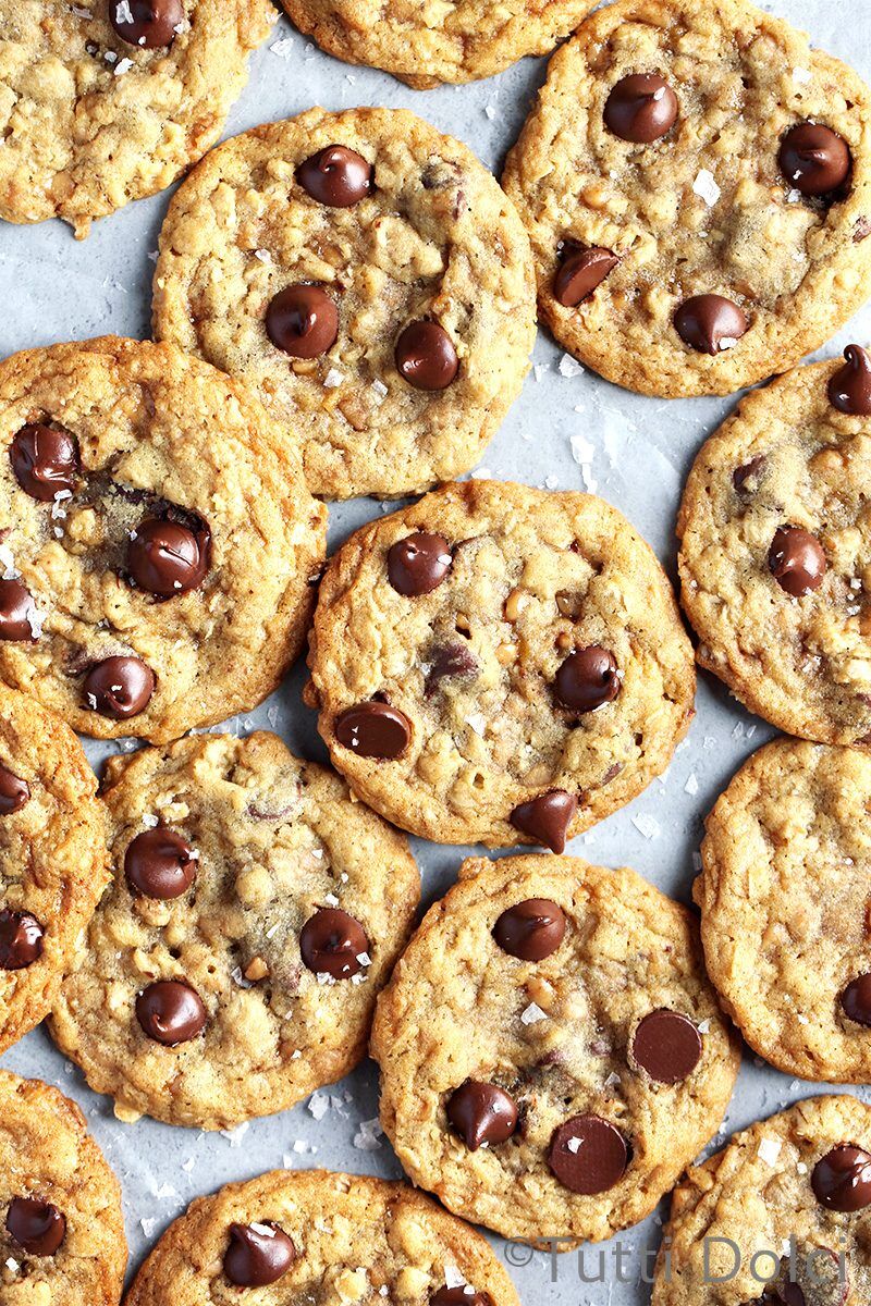 Chocolate Toffee Oatmeal Cookies
