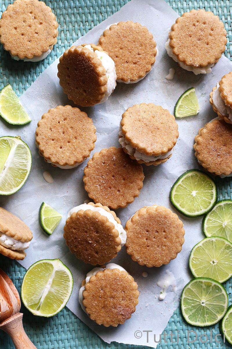 Key Lime Pie Ice Cream Sandwiches | Tutti Dolci