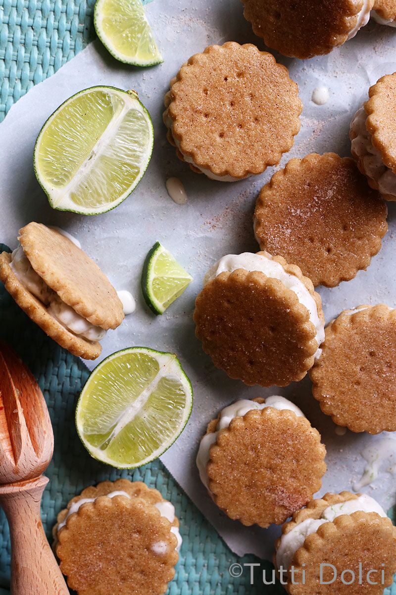 Key Lime Pie Ice Cream Sandwiches | Tutti Dolci
