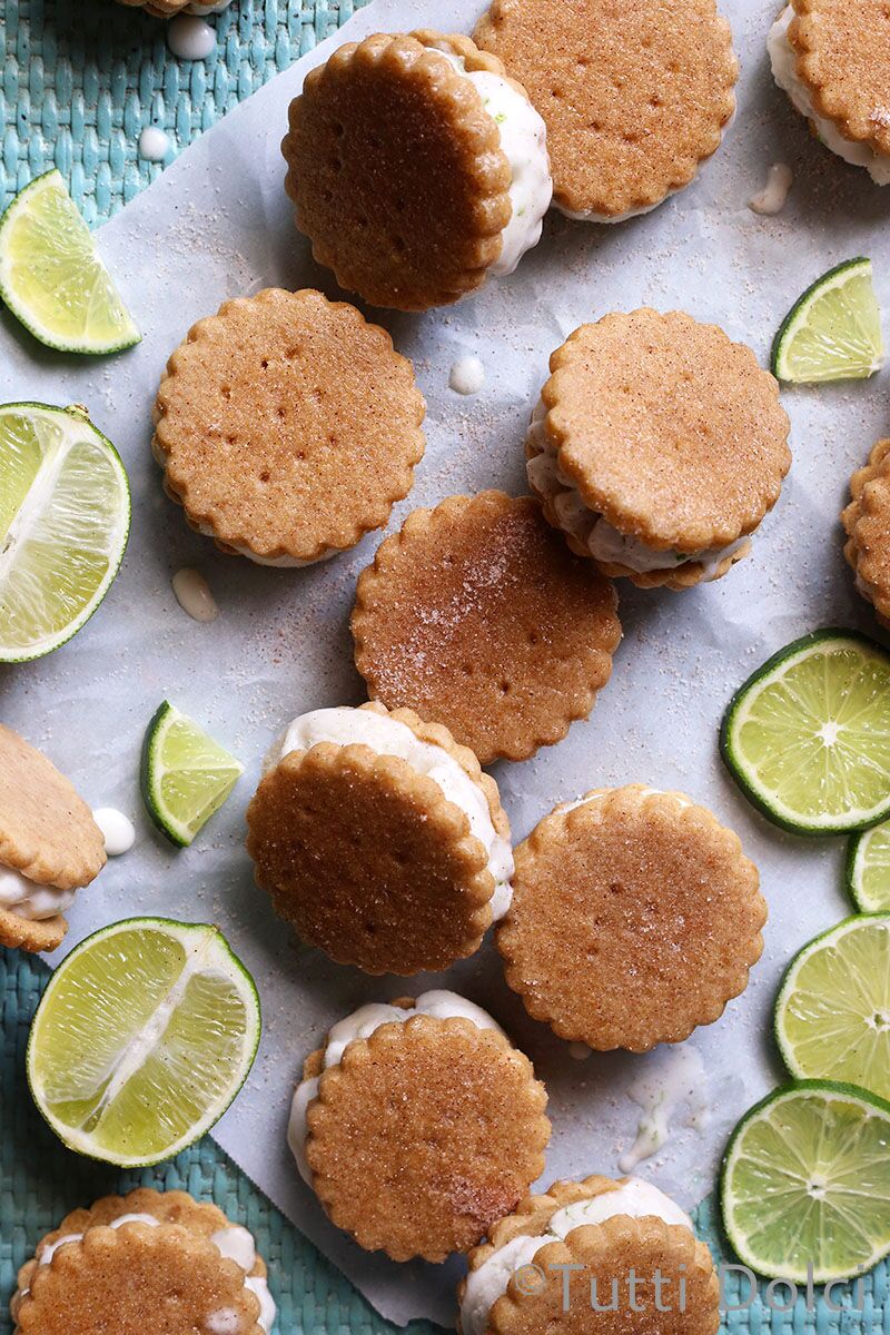 Key Lime Pie Ice Cream Sandwiches | Tutti Dolci