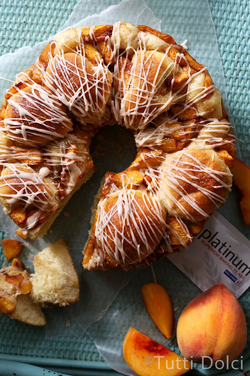 Peach Pull-Apart Bread | Tutti Dolci