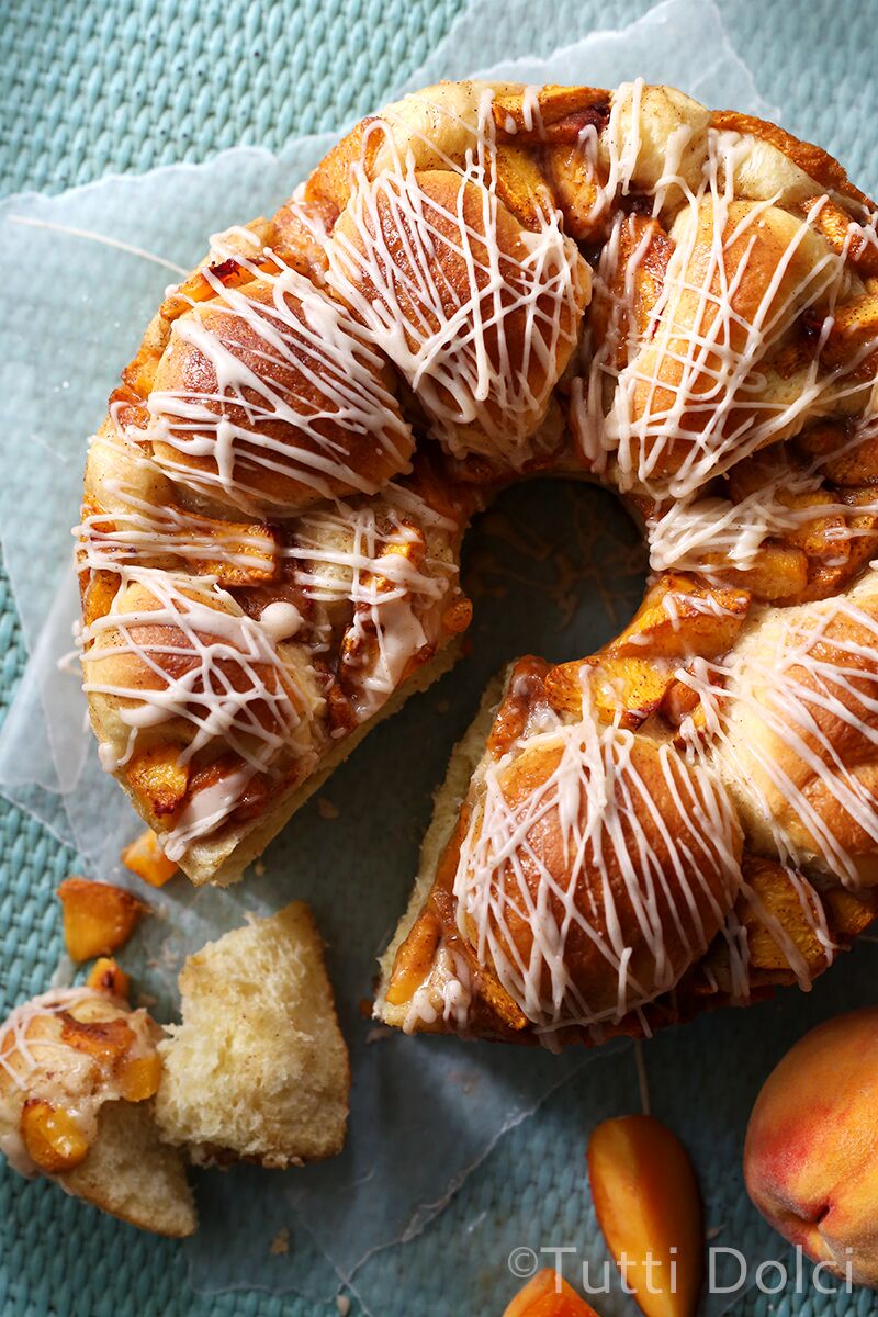 Peach Pull-Apart Bread | Tutti Dolci