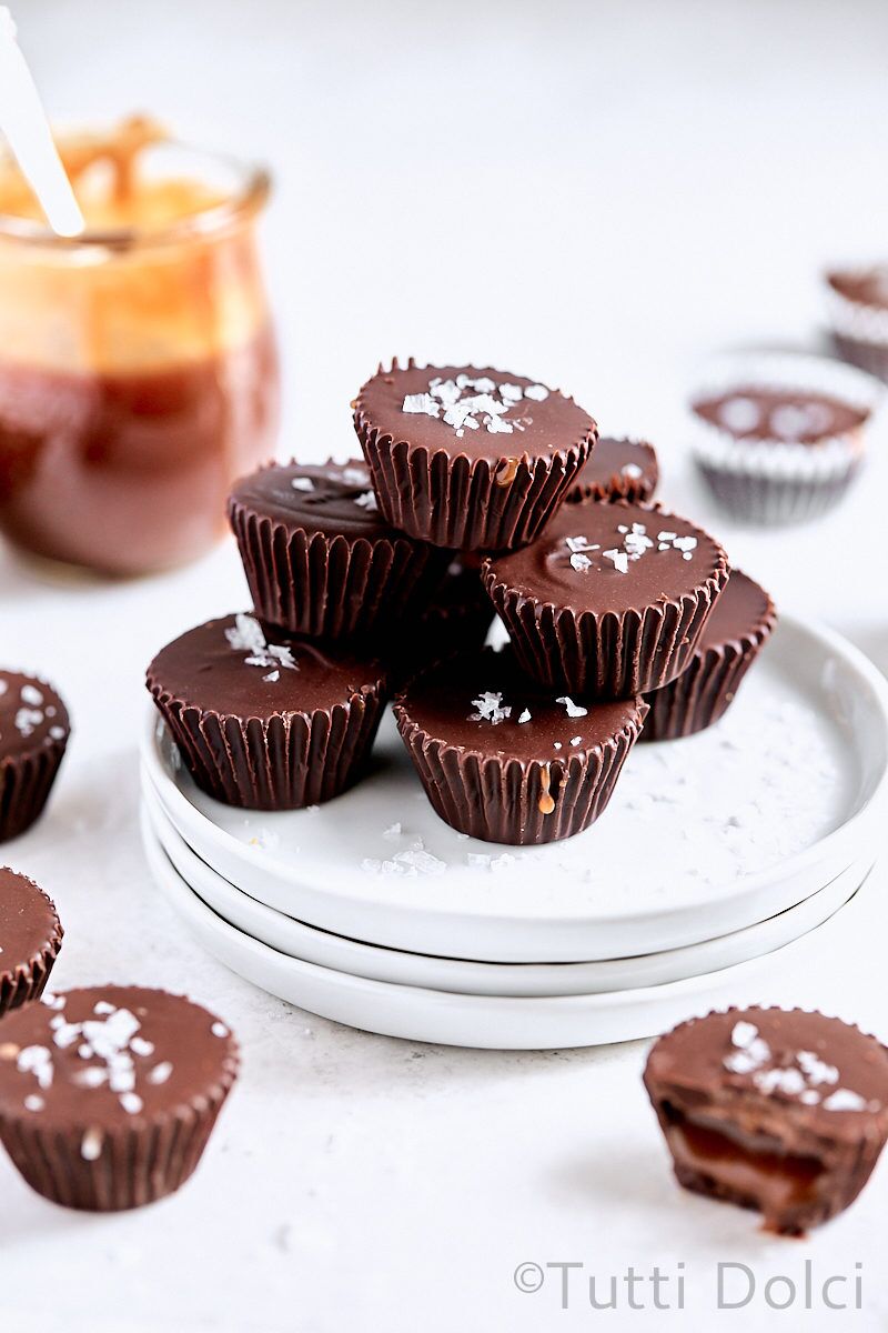 Salted Caramel Chocolate Cups