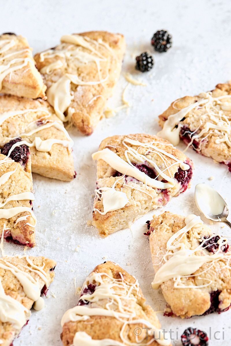Blackberry White Chocolate Scones