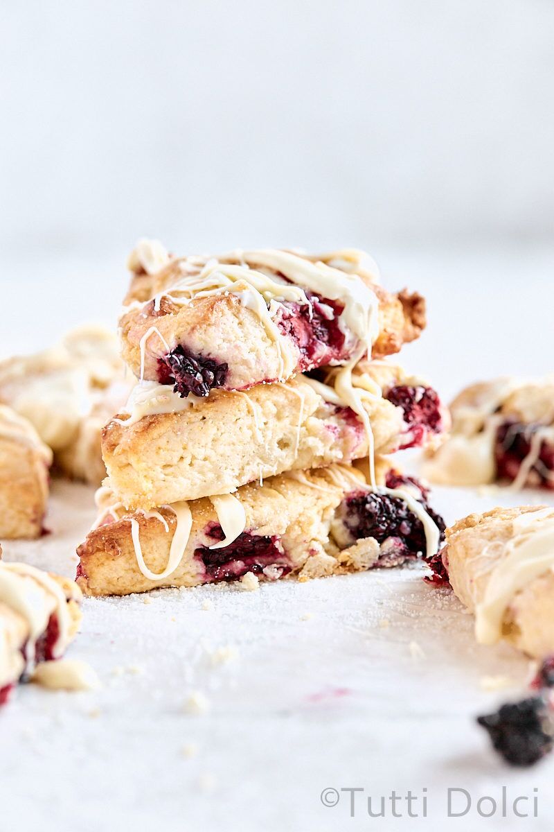 Blackberry White Chocolate Scones