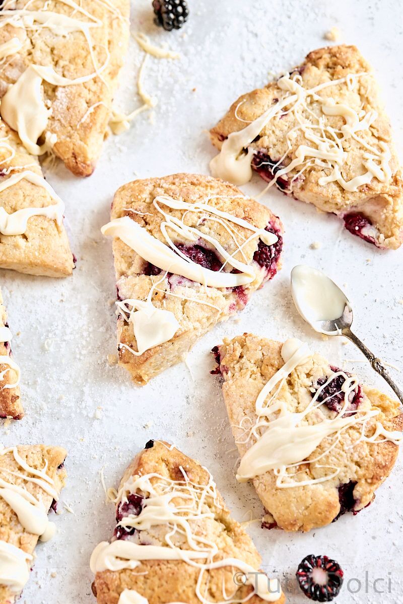 Blackberry White Chocolate Scones