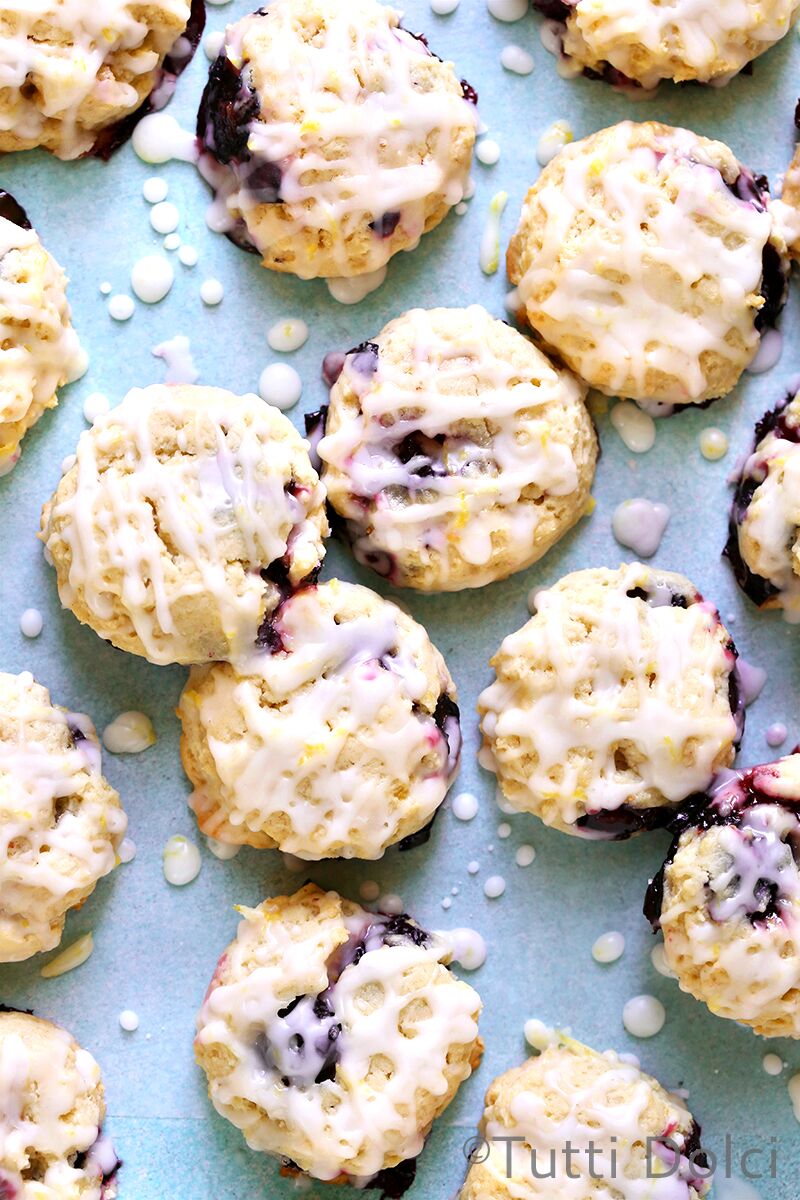 Lemon Glazed Blueberry Bites