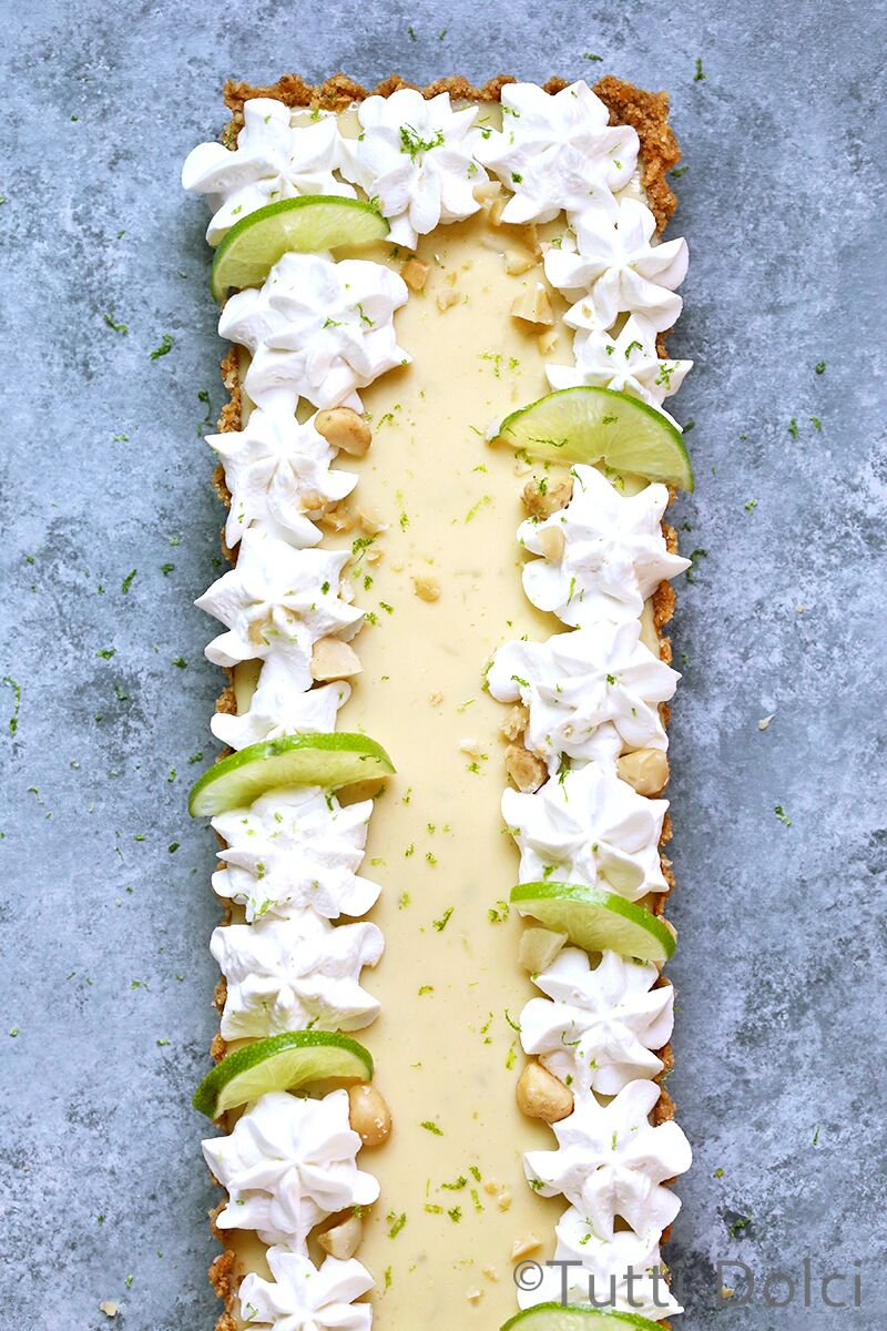 Key Lime Coconut Macadamia Tart