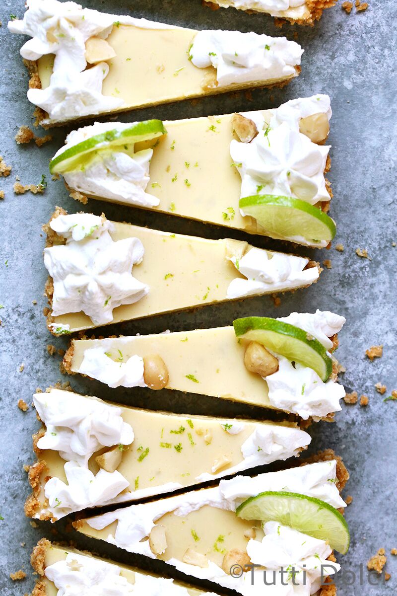Key Lime Coconut Macadamia Tart