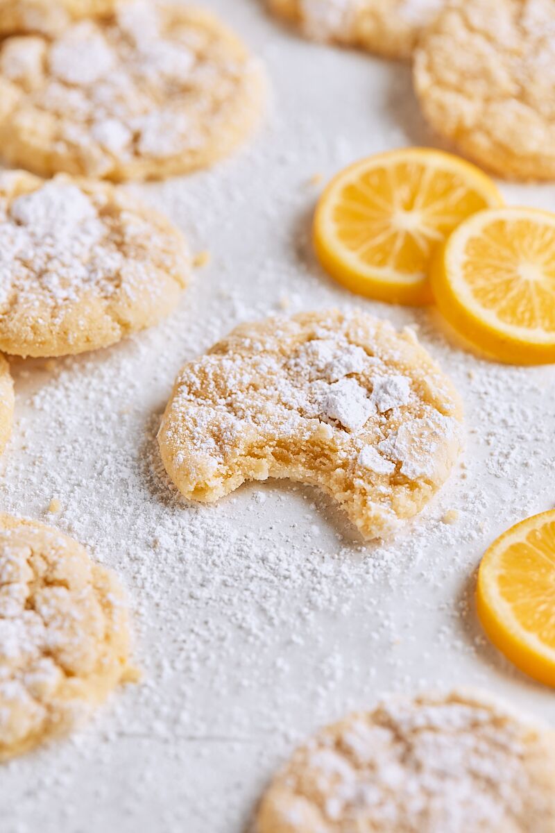 Meyer Lemon Crinkle Cookies