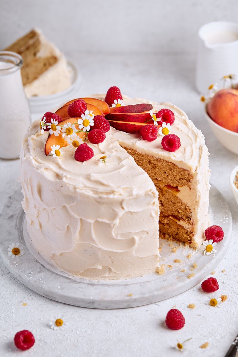 Brown Sugar Peach Layer Cake