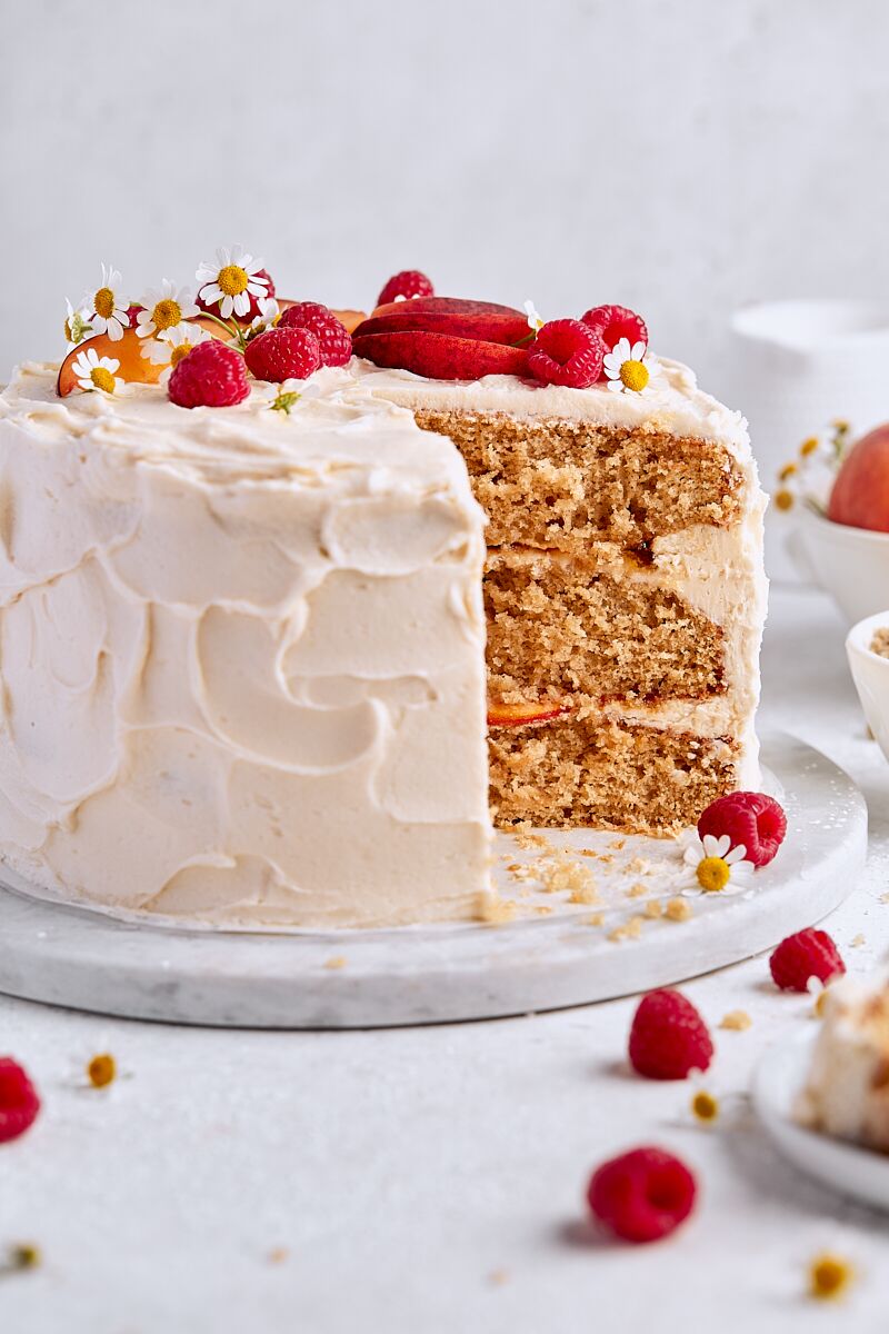 Brown Sugar Peach Layer Cake