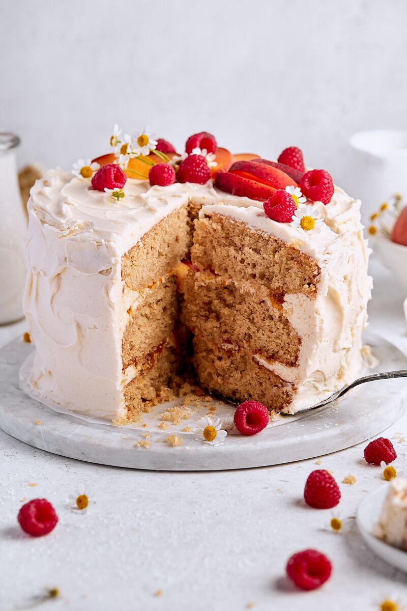 Brown Sugar Peach Layer Cake