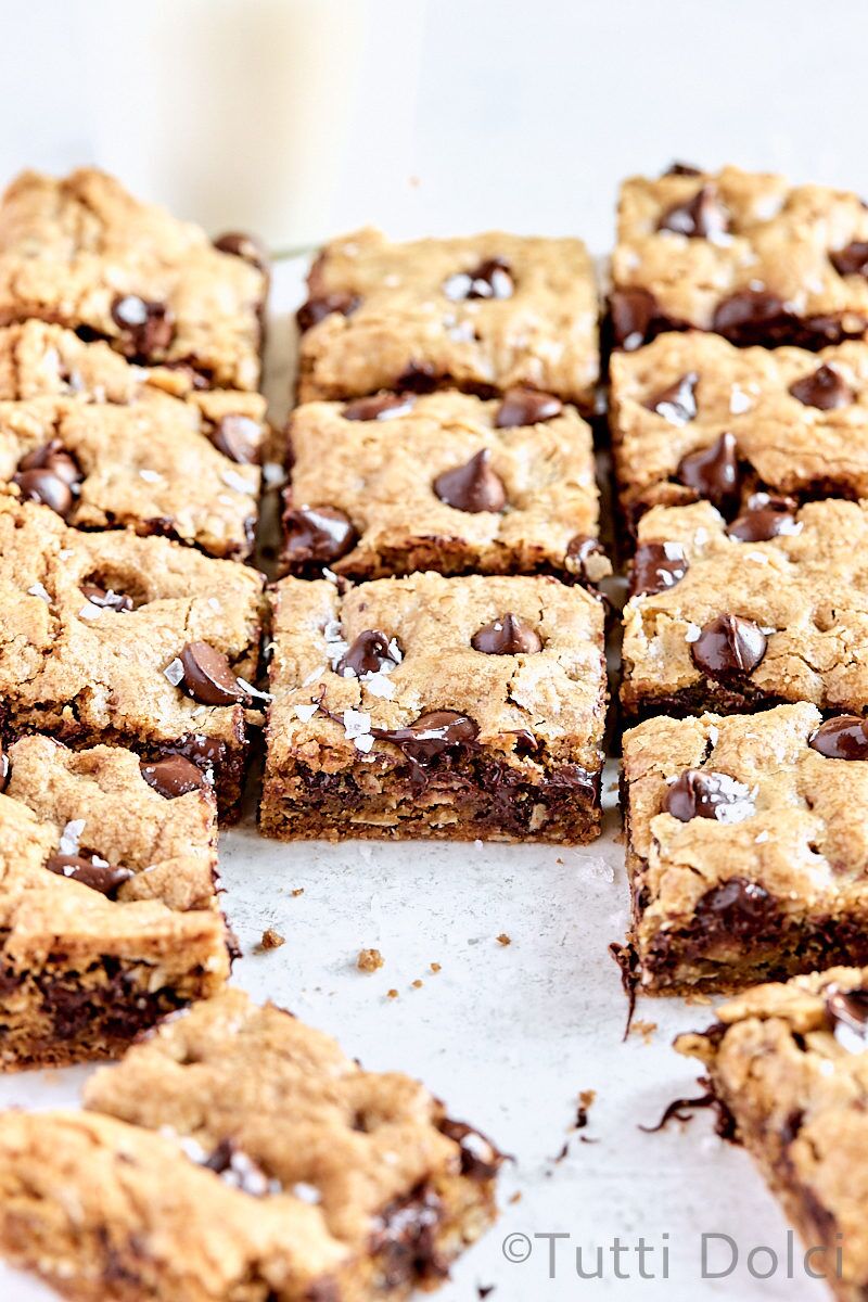 Chocolate Toffee Oatmeal Cookie Bars