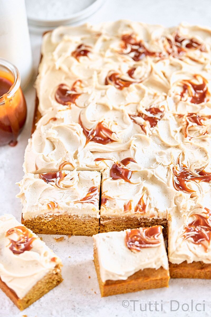 Pumpkin Caramel Sheet Cake