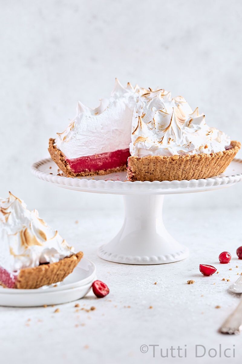 Cranberry Walnut Meringue Pie