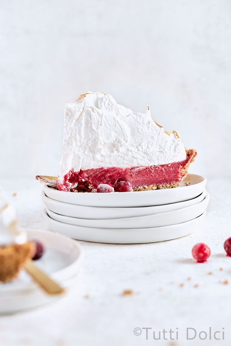 Cranberry Walnut Meringue Pie