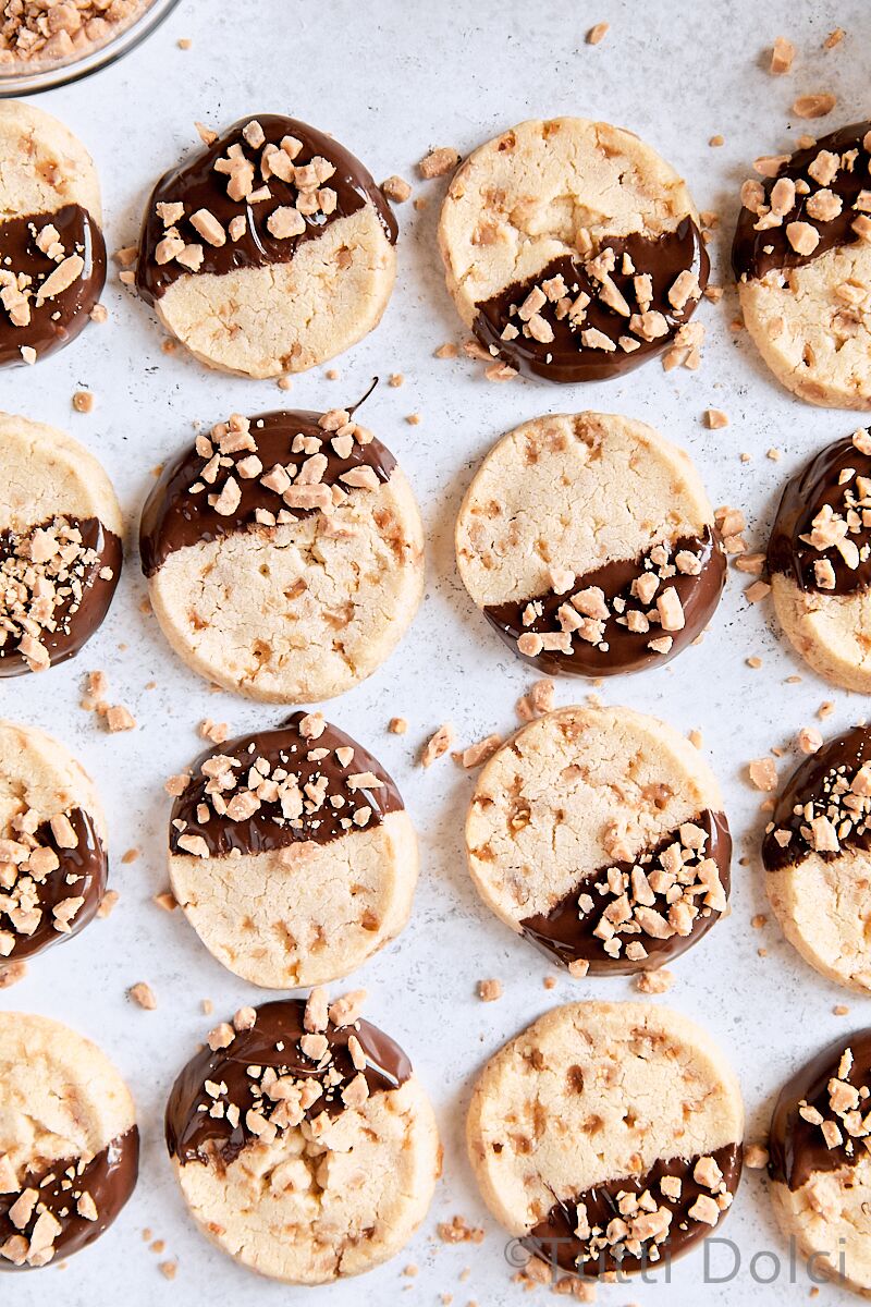 Chocolate Toffee Slice and Bake Cookies