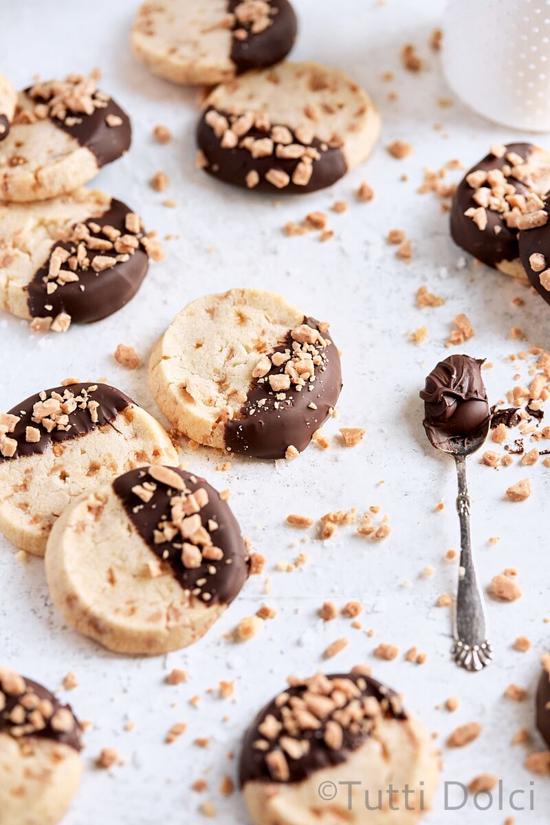 Chocolate Toffee Slice and Bake Cookies