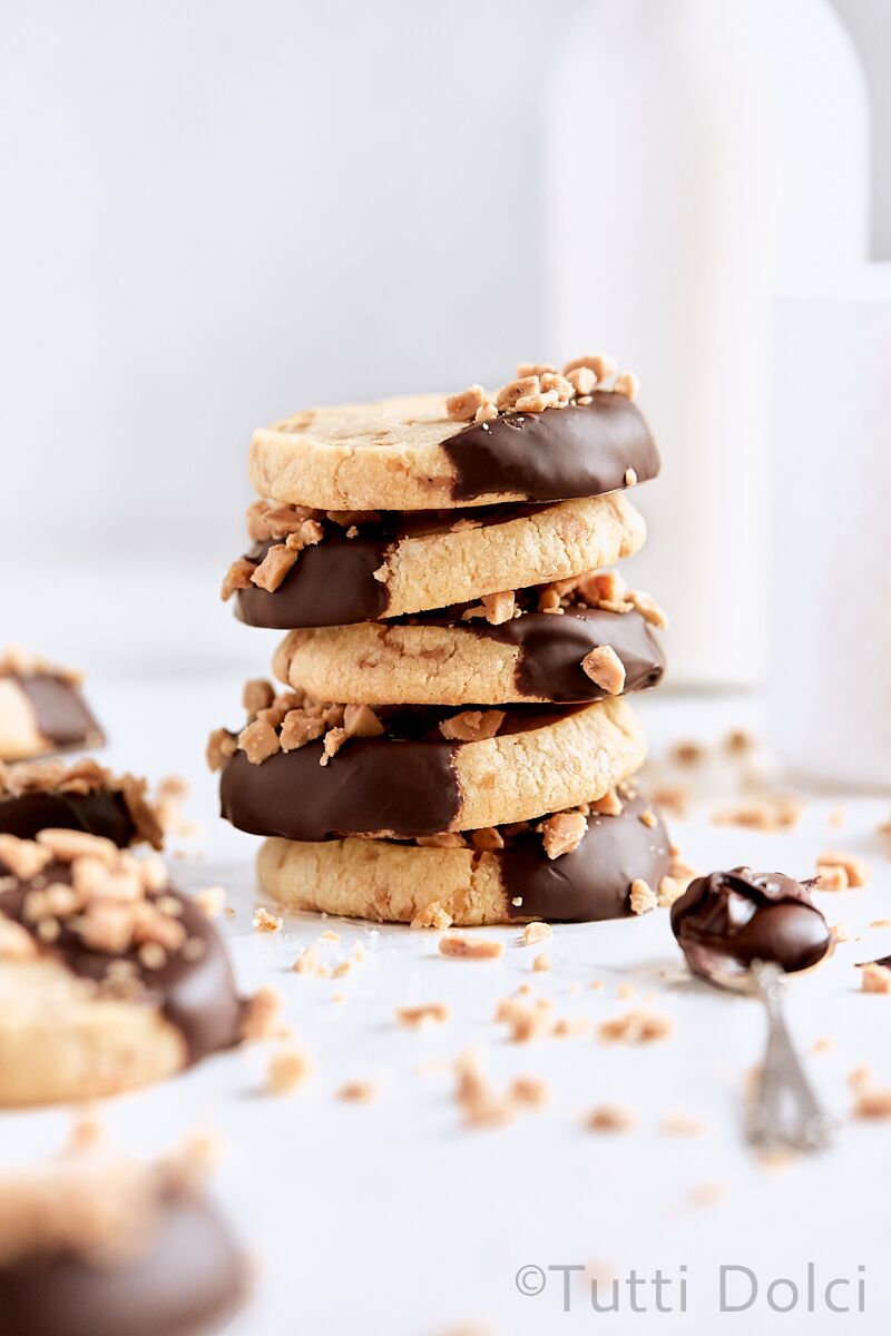 Chocolate Toffee Slice and Bake Cookies