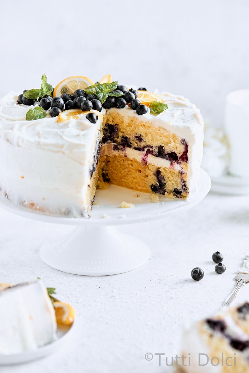 Lemon Blueberry Layer Cake
