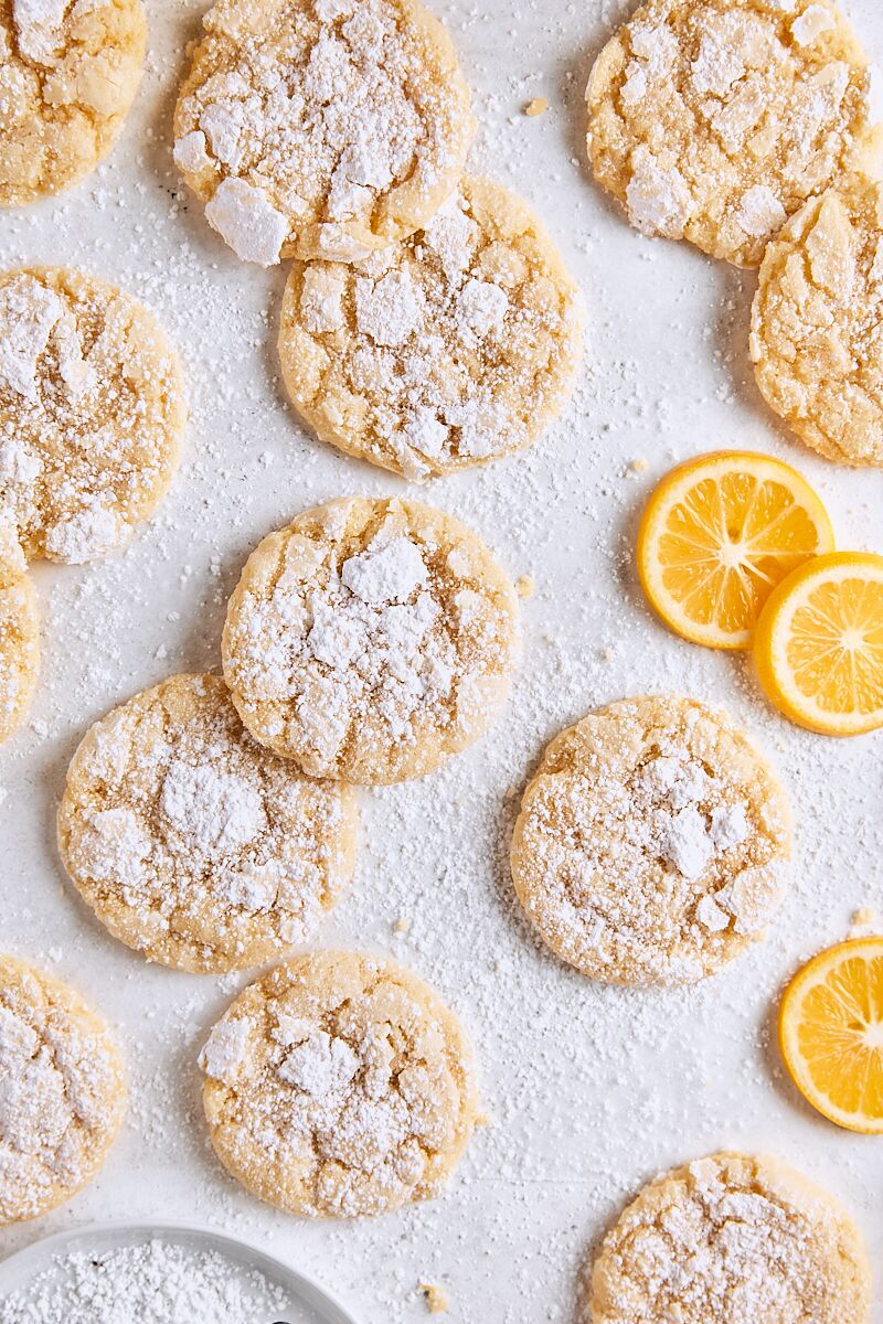 Meyer Lemon Crinkle Cookies