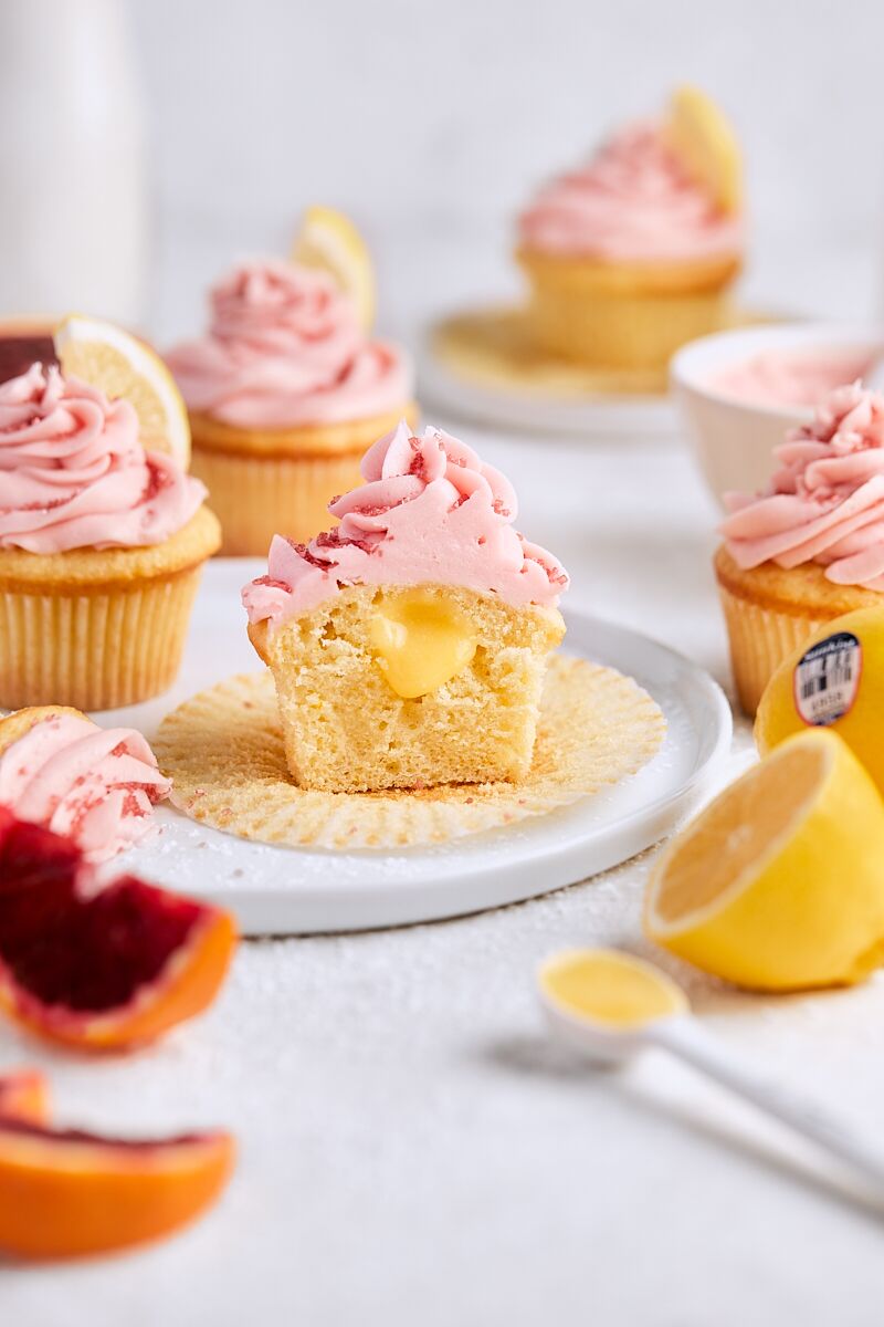 Blood Orange Lemon Cupcakes