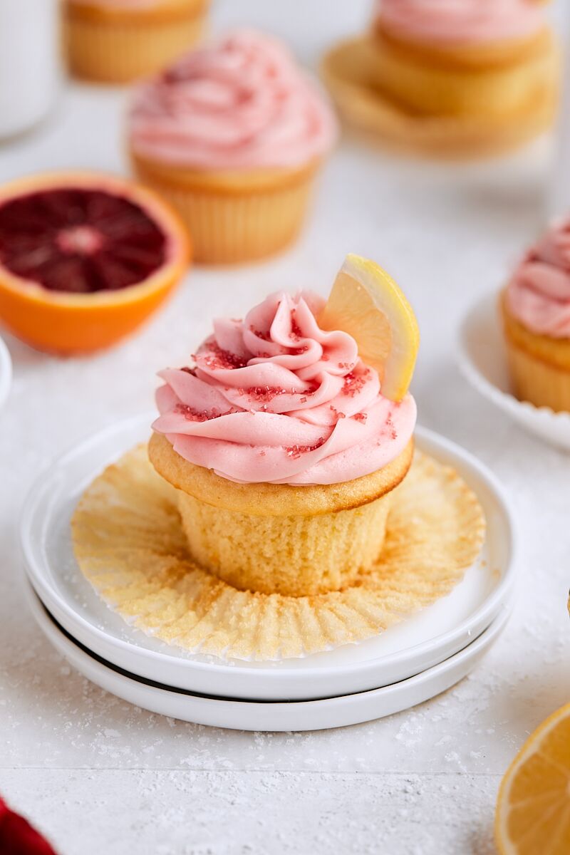Blood Orange Lemon Cupcakes