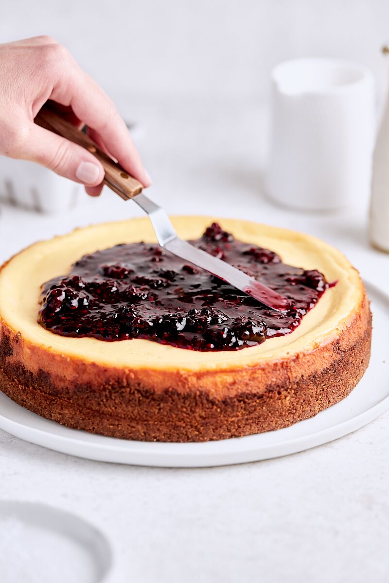 Blackberry Almond Cheesecake