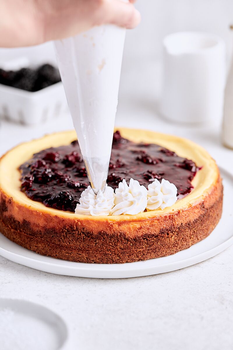 Blackberry Almond Cheesecake