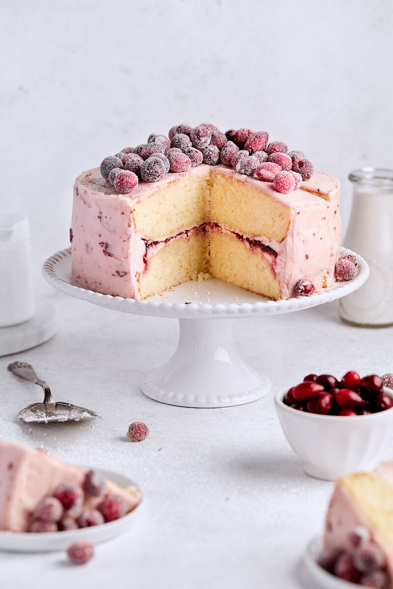 Cranberry Almond Layer Cake