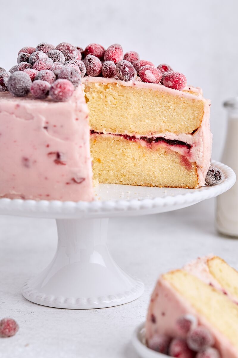 Cranberry Almond Layer Cake