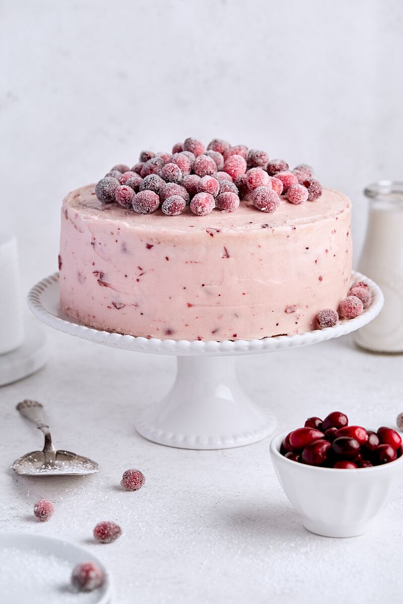 Cranberry Almond Layer Cake
