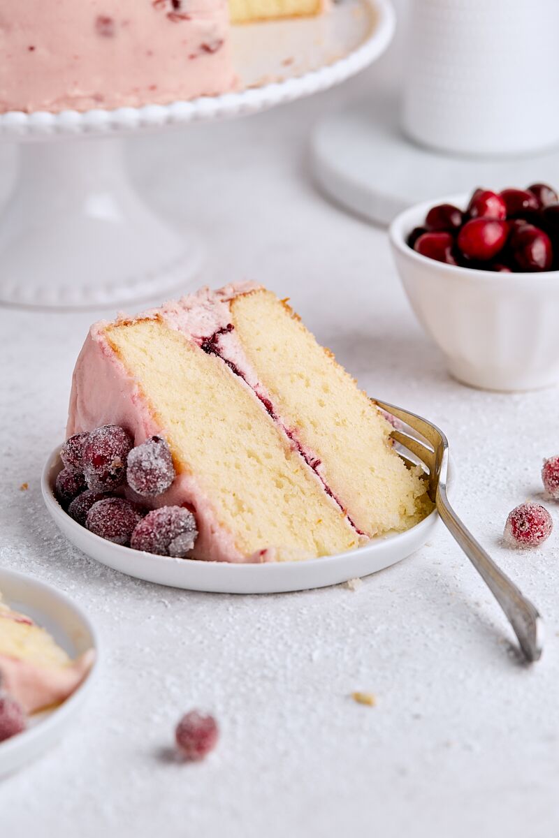 Cranberry Almond Layer Cake