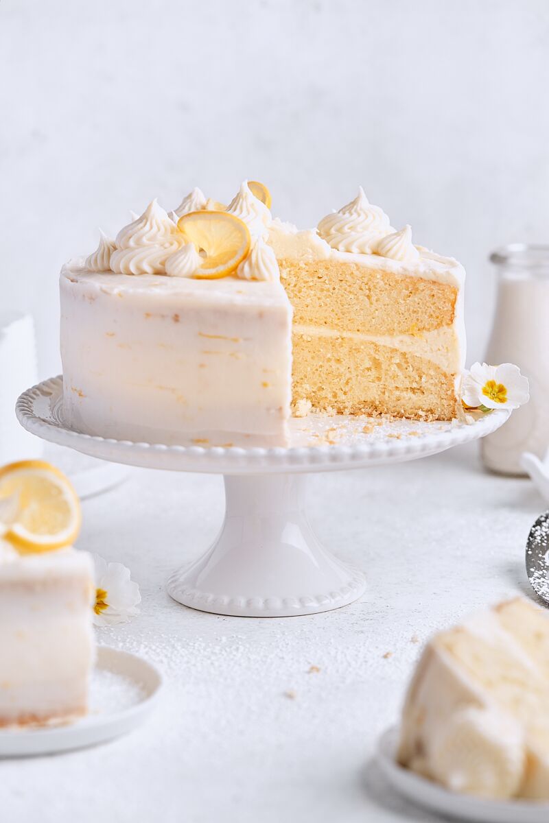 Lemon Layer Cake with Lemon Cream Cheese Frosting