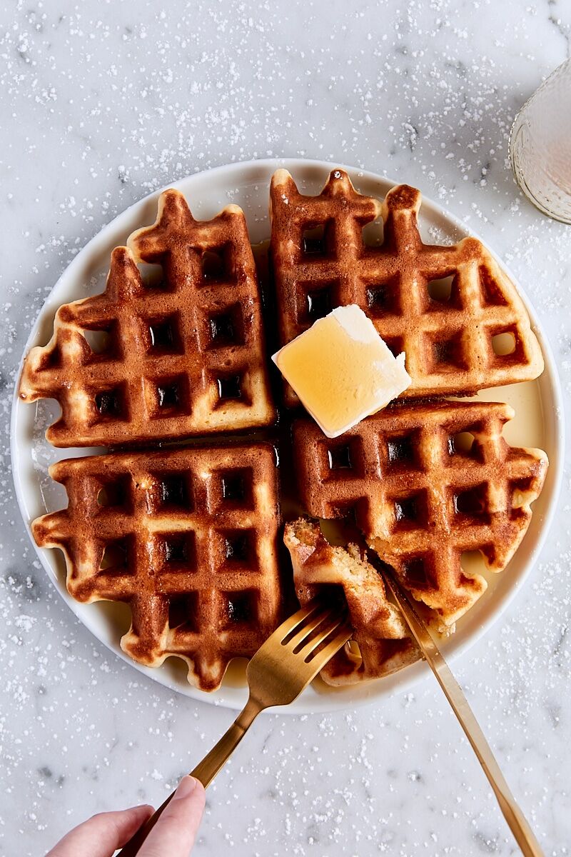 Overnight Belgian-Style Yeast Waffles
